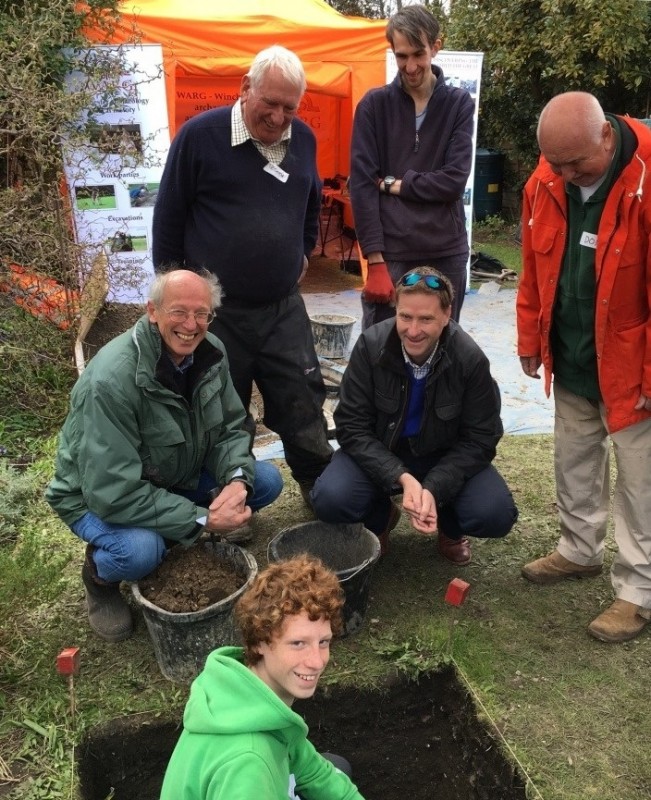 Event organiser David Spurling, Westgate pupil Ben Holliday in the pit, with Steve Brine, and WARG supervisors Techer Jones and Don Bryan looking on